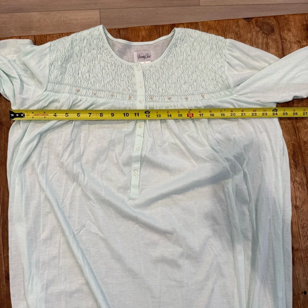 Vanity‎ Fair Mint Green Soft Cotton Blend Grannycore Nightgown Women's XL NWT - Picture 6 of 8